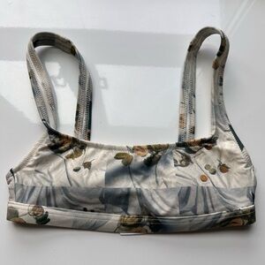 Wine Print Bikini Top